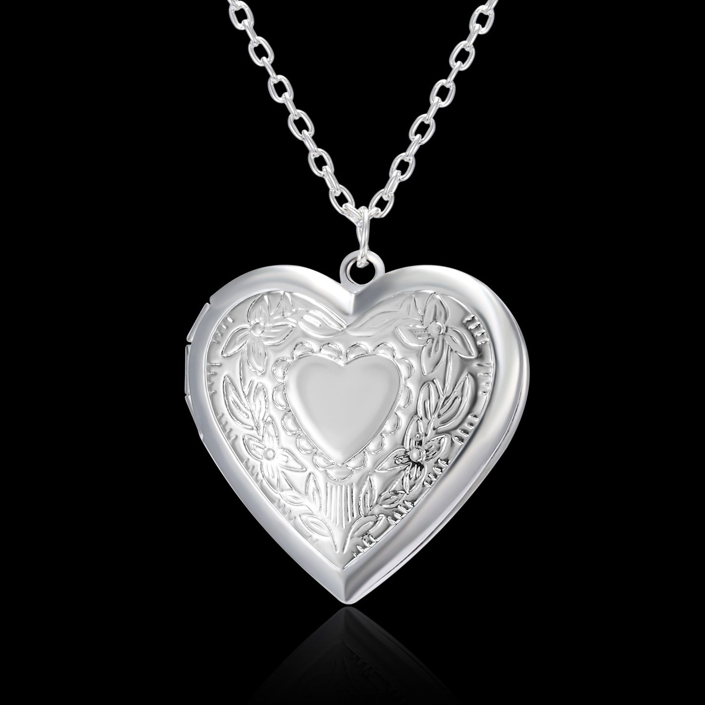 Personalized Necklace as a Heart-shaped Photo Frame Pendant