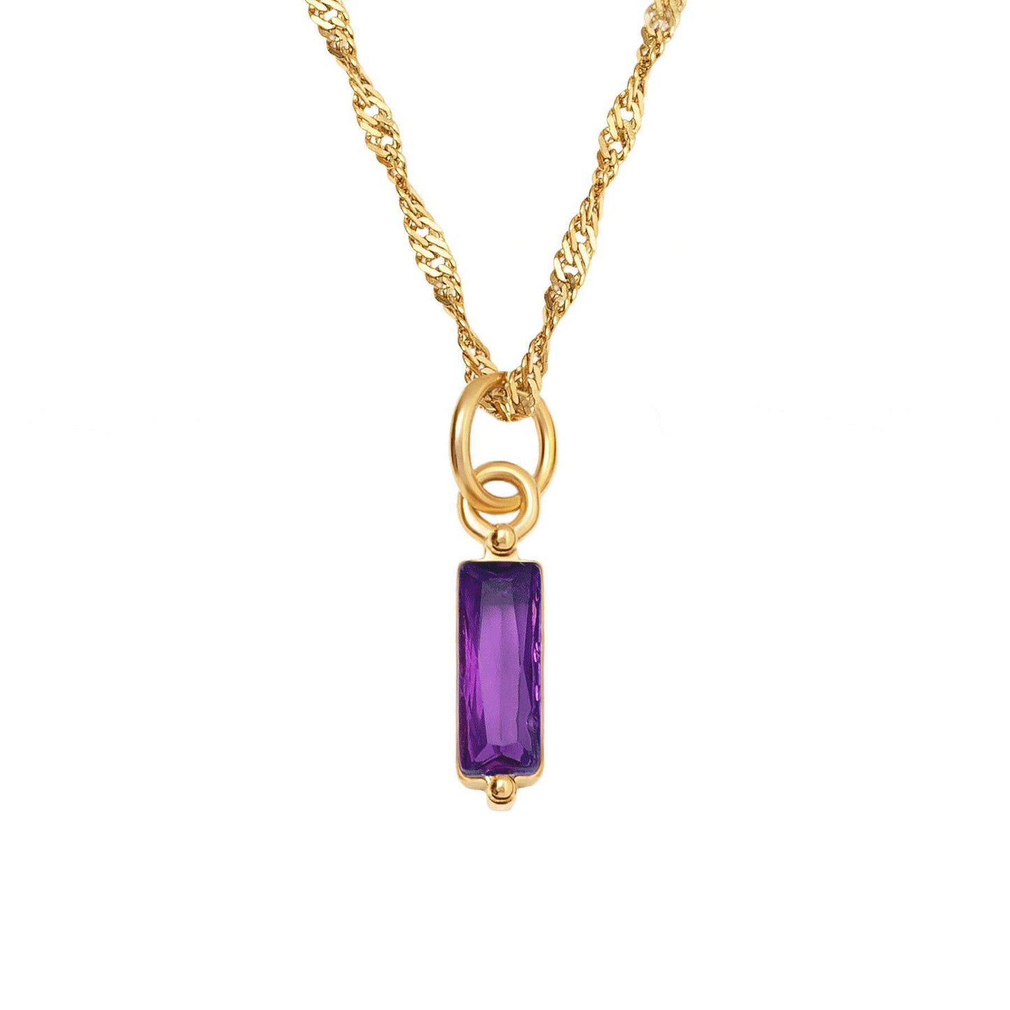 Elegant Monthly Birthstone Necklace